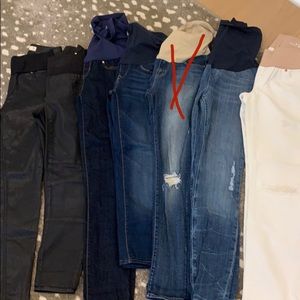 LOT of 6 Maternity Denim Maternity Jeans